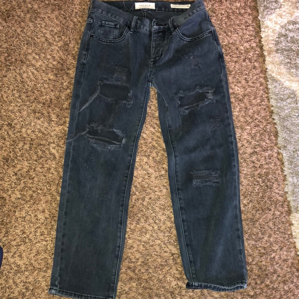Black pac sun boyfriend fit low wasted jeans